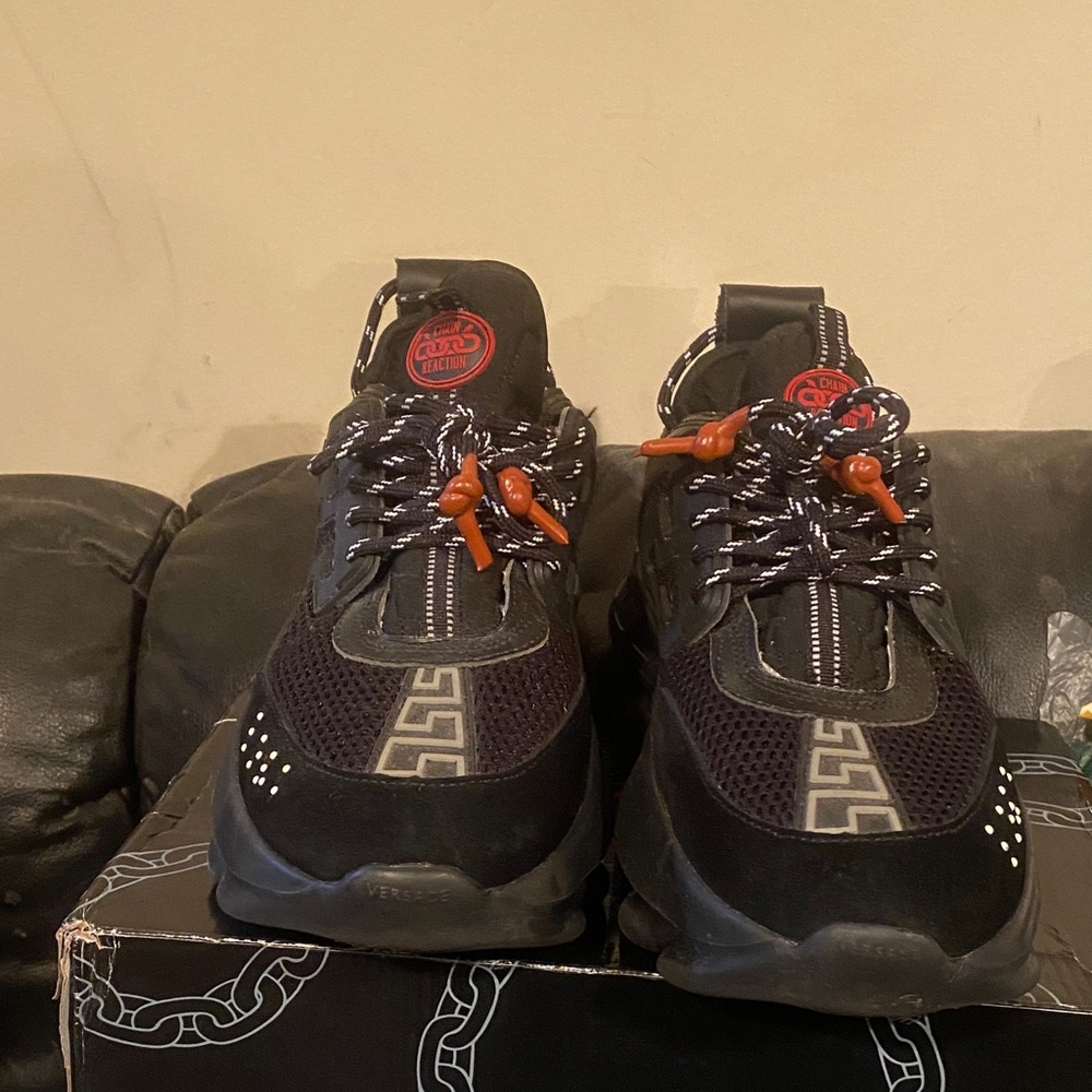 Versace Black Chunky Sneakers - Picture 3 of 6